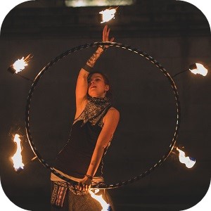 Feuerreifen und -hoops