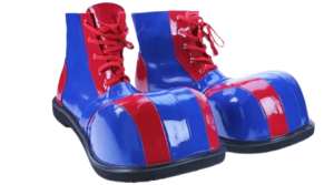 Clown Schuhe - blau/rot