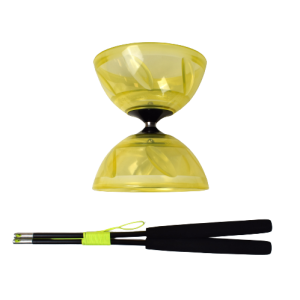 Taibolo Glary Diabolo Set - gelb - Fiber Handstäbe