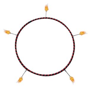 Feuer Hoop Travel - 100 cm - 5 Fackeln