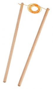 Henrys Beach Holz Diabolo Handstäbe - 37 cm