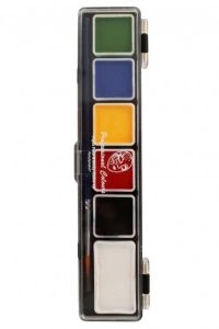 Make-up schmink 6 kleuren + penseel
