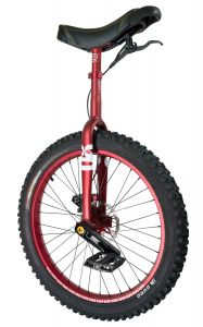 QX RGB Muni Einrad mit Scheibenbremse - rot - 24 Zoll