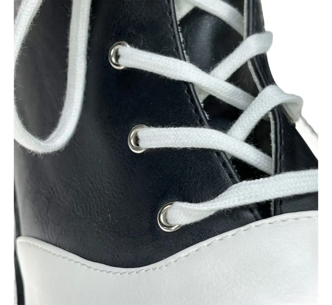 Clown Schuhe - weiß mit roten Sternen