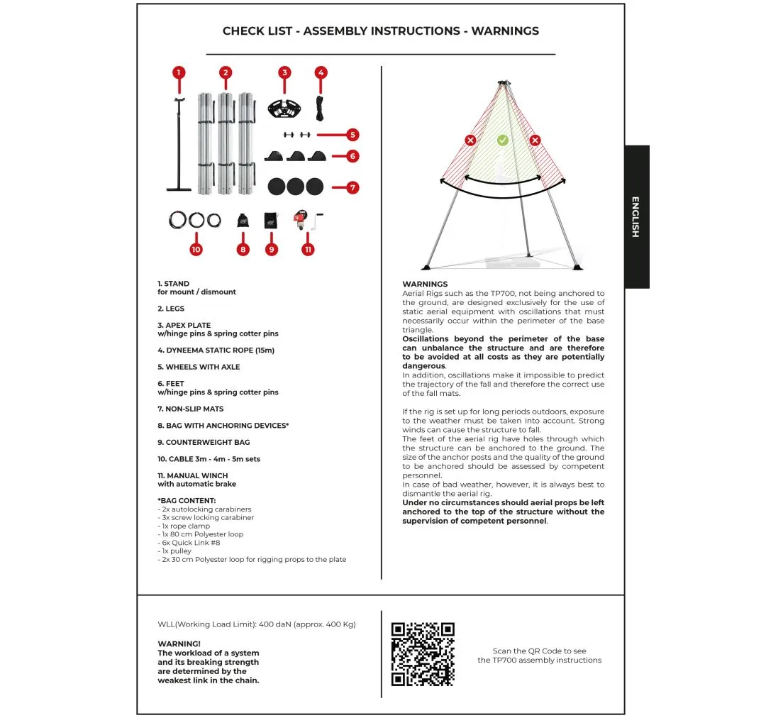 Freistehender Aerial Frame - Free standing Aerial Rig