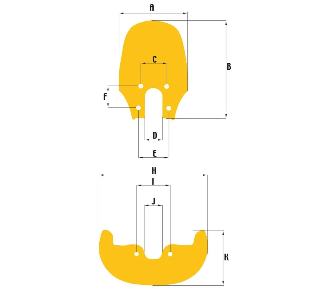 Qu-ax Sattelschutzecken mit Handgriff - gelb - bis 2008