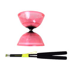 Taibolo Glary Diabolo Set - rosa - Fiber Handstäbe