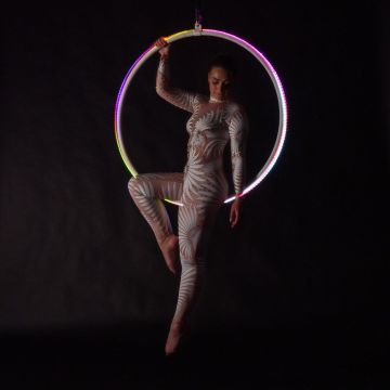 Aerial LED Hoop - 100 cm - 25 mm - ein Aufhängpunkt