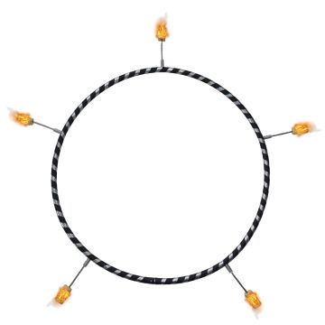 Feuer Hoop Travel - 90 cm - 5 Fackeln