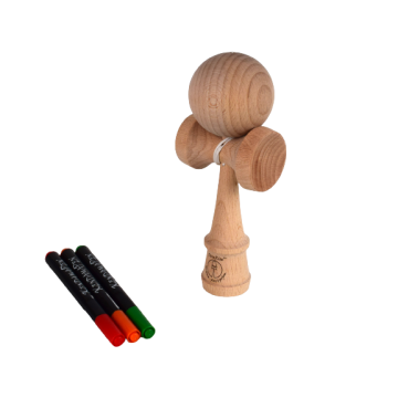 Sunrise Kendama Street - Holzfarben - inklusive Stifte
