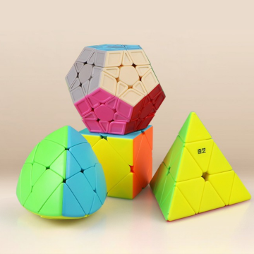 QiYi Geschenkbox - Pyraminx, Skewb, Megaminx und Mastermorphix