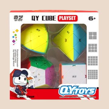 QiYi Geschenkbox - Pyraminx, Skewb, Megaminx und Mastermorphix