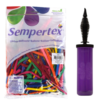 Sempertex - Modelleerballonnen SET 100 stuks + Ballonnenpomp Sempertex - Modelleerballonnen SET 100 stuks + Ballonnenpomp