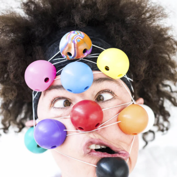 Bunte Clownsnase aus Silikon